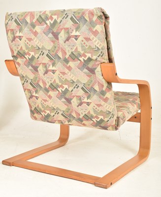 Lot 299 - VERIKON, DENMARK - RETRO MID CENTURY BENTWOOD & ORIGINAL UPHOLSTERY CANTELEVER CHAIR