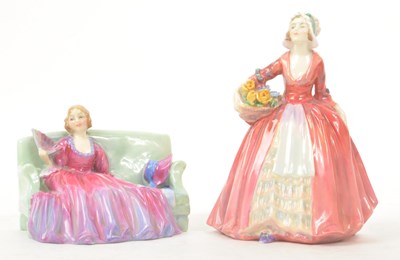 Lot 17 - ROYAL DOULTON - TWO 1930S PORCELAIN LADIES FIGURES