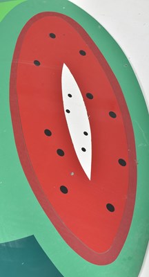 Lot 302 - LARGE 1970S ALUMINUM PAINTED ARCADE MELON DISPLAY