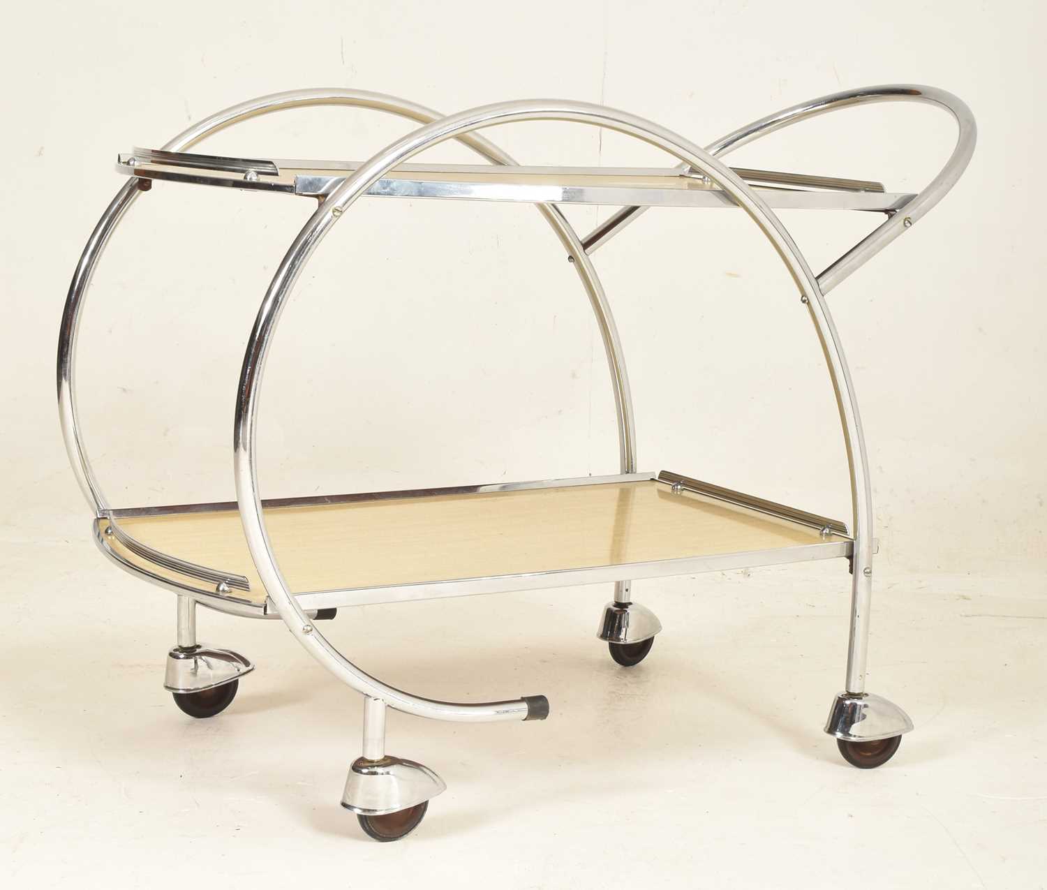 Lot 29 - RANLEIGH - MID CENTURY CHROMED FRAMED DRINKS TROLLEY