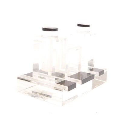 Lot 221 - 1920S - 1930S ART DECO PLASTIC ACRYLIC TABLE CRUET SET