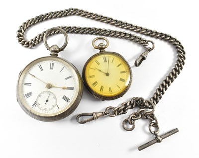 Lot 366 - TWO VICTORIAN HALLMARKED SILVER POCKET WATCHES