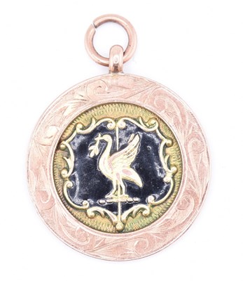 Lot 407 - HALLMARKED 9CT GOLD MEDALLION PENDANT