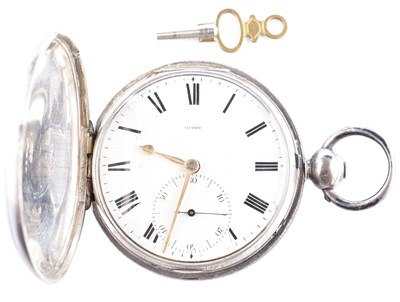 Lot 455 - EDWARDIAN HALLMARKED SILVER FULL HUNTER POCKET WATCH