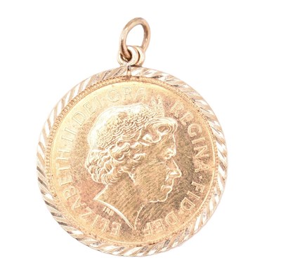 Lot 405 - MOUNTED 2003 HALF SOVEREIGN PENDANT