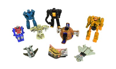 Lot 571 - TRANSFORMERS - VINTAGE BANDAI GOBOTS ROCK LORDS & TRANSFORMERS