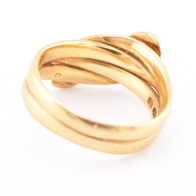 Lot 14 - VICTORIAN HALLMARKED 18CT GOLD & DIAMOND SNAKE RING
