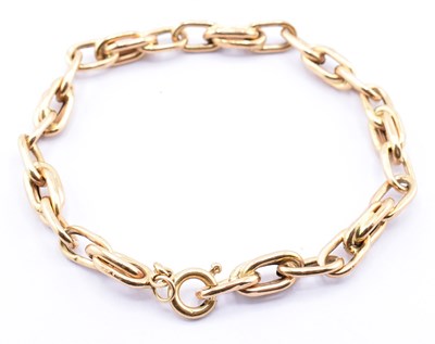 Lot 316 - HALLMARKED ITALIAN 18CT GOLD CHAIN BRACELET