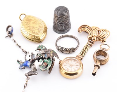 Lot 289 - MIXED LOT OF ANTIQUE JEWELLERY