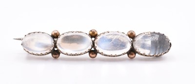 Lot 32A - GOLD & MOONSTONE BROOCH PIN