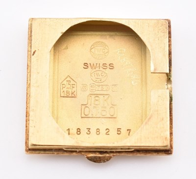 Lot 22 - HALLMARKED 18CT GOLD INTERNATIONAL WATCH COMPANY WRISTWATCH