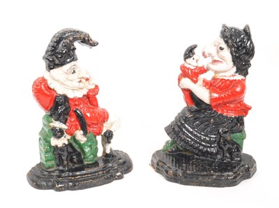 Lot 235 - PUNCH & JUDY - CAST IRON DOORSTOPS