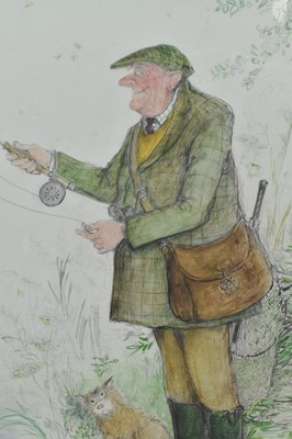 Lot 144 - SUE MACARTNEY SNAPE - 'DAY ON THE TEST' - LIMITED EDITION FISHING PRINT