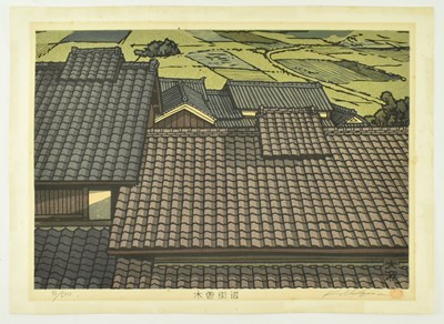 Lot 37 - KATSUYUKI NISHIJIMA (B. 1945) - ROOF OF SHOGOIN TEMPLE