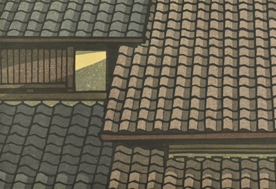 Lot 37 - KATSUYUKI NISHIJIMA (B. 1945) - ROOF OF SHOGOIN TEMPLE