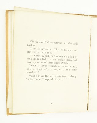 Lot 87 - POTTER, BEATRIX. 1909 GINGER & PICKLES FIRST EDITION IN ORIG. BINDING