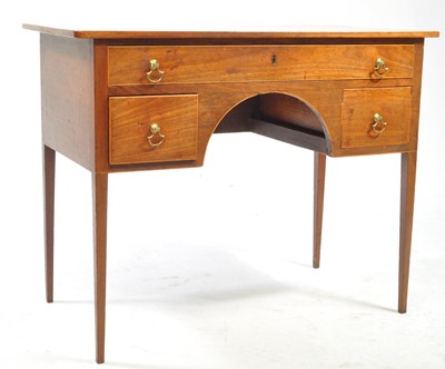 Lot 1049 - GEORGE III MAHOGANY KNEEHOLE WRITING DESK