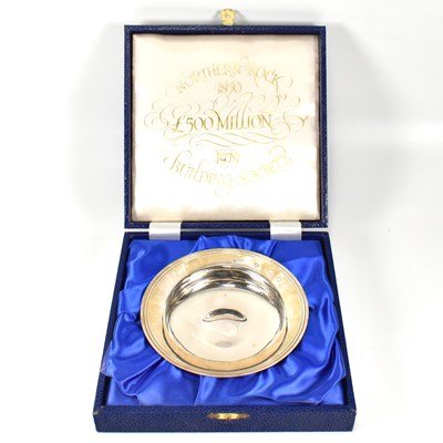 Lot 105 - CASED NORTHERN ROCK SILVER HALLMARKED BOWL