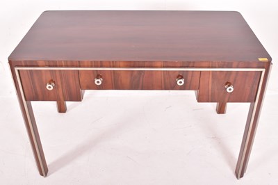 Lot 215 - FRENCH ART DECO MACASSAR VENEER & CHROME WRITING DESK