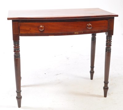 Lot 1034 - VICTORIAN 19TH CENTURY MAHOGANY BOW FRONT WRITING DESK