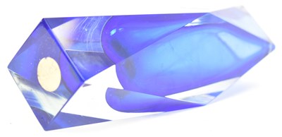 Lot 2 - MURANO MANDRUZZATO - 1960S ITALIAN BLUE GLASS VASE