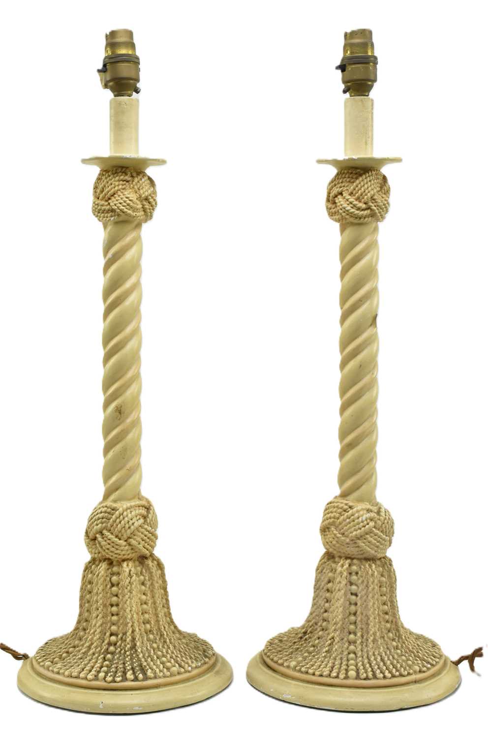 Lot 423 - PAIR OF VINTAGE MID CENTURY NAUTICAL BEDSIDE TABLE LAMPS