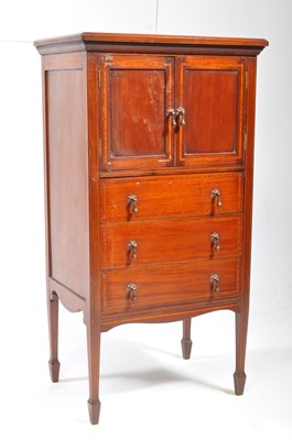 Lot 1019 - EDWARDIAN EARLY 20TH CENTURY MAHOGANY TALLBOY CHEST OF DRAWERS