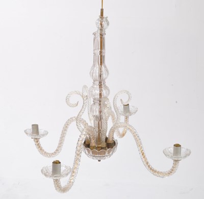 Lot 1017 - VINTAGE MID CENTURY ITALIAN MURANO STYLE GLASS BRANCH CHANDELIER