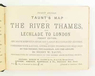 Lot 48 - LONDON. [1882] TAUNT'S MAP AND GUIDE TO THE THAMES, NEW POCKET EDITION