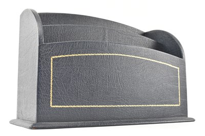 Lot 113 - JARROLDS KNIGHTSBRIDGE - MOROCCO LEATHER DESK SET IN NAVY