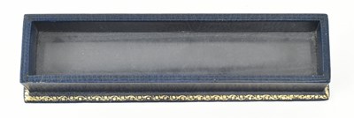 Lot 113 - JARROLDS KNIGHTSBRIDGE - MOROCCO LEATHER DESK SET IN NAVY