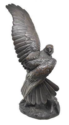 Lot 94 - JEANNE RYNHART (IRISH, 1946) - BRONZED EAGLE SCULPTURE