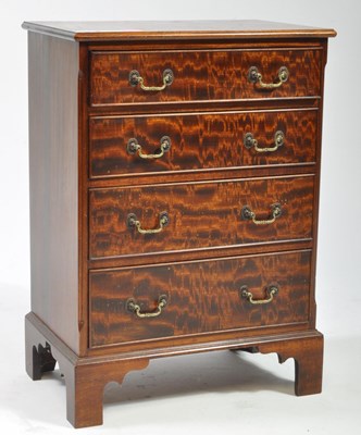 Lot 1015 - GEORGE III REVIVAL REPRODUCTION CHEST OF DRAWERS