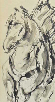 Lot 122 - FELIX FABIAN - HORSE & RIDER - PEN & INK STUDY