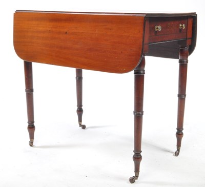 Lot 987 - GEORGE III 19TH CENTURY PEMBROKE DROP LEAF TABLE