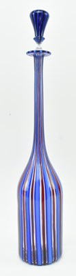 Lot 1 - FRATELLI TOSO - MURANO, VENICE - MID CENTURY HAND BLOWN COLOURED GLASS DECANTER