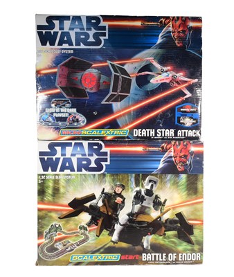 Lot 348 - STAR WARS - SCALEXTRIC - TWO BOXED PLAYSETS