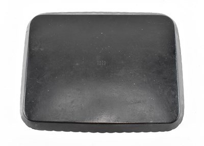 Lot 136 - COLLECTION OF VINTAGE CHINOISERIE BLACK LACQUER WARE INCL. TRAYS & FANS