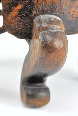 Lot 140 - 19TH CENTURY BISQUE FIGURINE CANDLE HOLDER RAISED ON WOODEN SOCLE BASE