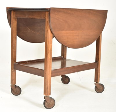 Lot 938 - 20TH CENTURY HARDWOOD CAMPAIGN STYLE SERVING TROLLEY