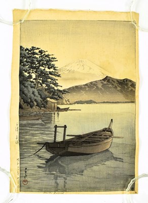 Lot 205 - AFTER KAWASE HASUI - MITO BEACH WOODBLOCK PRINT, 20TH CENTURY 川瀬 巴水 三津 長浜