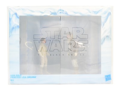 Lot 349 - STAR WARS - THE BLACK SERIES - HAN SOLO & PRINCESS LEIA FIGURE SET