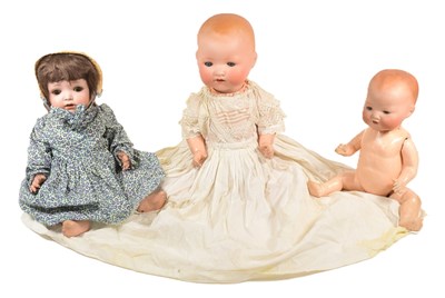 Lot 324 - COLLECTION OF EARLY 20TH CENTURY GERMAN BISQUE HEADED DOLLS