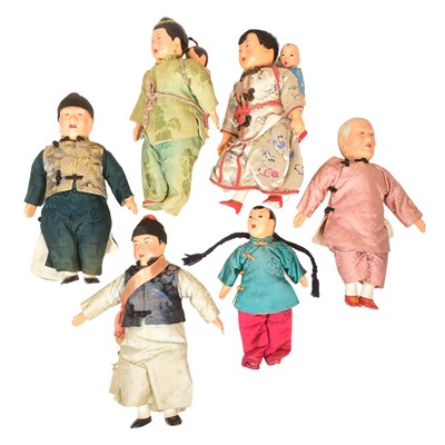 Lot 241 - A COLLECTION OF X8 CHINESE COMPOSITION DOLLS