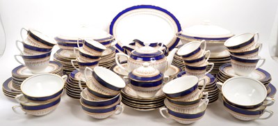 Lot 131 - ROYAL WORCESTER - REGENCY BLUE TEA & DINNER SERVICE