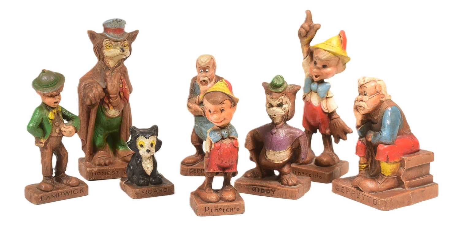 Lot 315 - PINOCCHIO - VINTAGE PINOCCHIO SYROCO WOOD FIGURINES