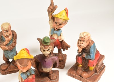Lot 315 - PINOCCHIO - VINTAGE PINOCCHIO SYROCO WOOD FIGURINES