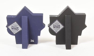 Lot 644 - DOCTOR WHO - ROBERT HARROP - X2 HAND PAINTED COLLECTOR PLAQUES