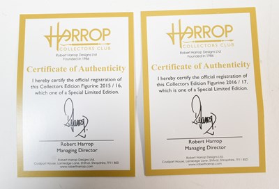 Lot 644 - DOCTOR WHO - ROBERT HARROP - X2 HAND PAINTED COLLECTOR PLAQUES