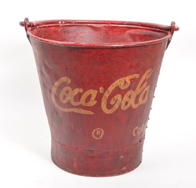 Lot 241 - COCA-COLA - MID CENTURY HAND PAINTED BUCKET